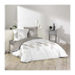 Paris prix - parure de lit 3 pi�ces 'goyave line' 260x240cm taupe