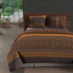 Parure de lit cachemire marron 260x240 cm