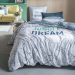 Parure de lit en coton jungle dream - 220 x 240 cm - bleu - livraison gratuite