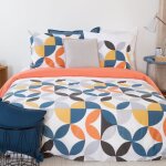 Parure de lit avec housse de couette 220x240 cm + 2 taies d'oreiller 63x63cm parure de lit pour 2 personnes ...