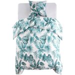 Parure de lit housse de couette feuilles vert 140x200 / 60x70 cm vidaxl