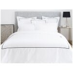 Parure de lit percale de coton 80 fils / cm� - housse de couette 220 x 240 cm + 2 taies d'oreiller - ...