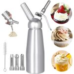 Paryou - siphon chantilly professionnel 500ml siphon  chantilly siphons de cuisine avec 3 douilles en ...