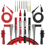 Paryou - sondes de multim�tre, 8 pi�ces de cordon testeur electrique inclus pinces crocodile, mini grip ...