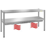 Passe - plat inox chauffant 2000 x 350 mm - hauteur 700 mm premium - goldinox