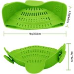 Passoire � clipser en silicone, passoire de cuisine � clipser pour p�tes, viande, l�gumes et fruits, ...