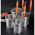 Passoires � p�tes micro - perfor�es en acier inoxydable, filtre � nouilles avec poign�e, panier � p�tes ...