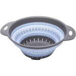 Passoire pliable en silicone, �gouttoir de cuisine, �gouttoir � fruits peu encombrant avec poign�es, ...