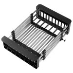 Passoire r�tractable inox pour �vier, grande grille gris fonc� pour l�gumes fruits vaisselle, design ...