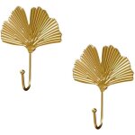 Pat�res dor�es, support suspendu pour cl�, feuilles d�coratives, crochets m�talliques, crochets muraux, ...