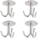 Patre de fixation au plafond crochet, 4 pices crochet en acier inoxydable crochet de plafond pour suspension ...