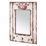 Paris prix - pat�re murale 3 crochets 'miroir' 80cm marron