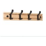 Pat�re murale de 4 crochets mobile, pat�res porte manteaux crochet mural pour serviettes chapeau suspendre ...