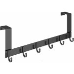 Vurahome - pat�re porte manteau pour porte, 6 crochets porte manteaux salle de bain, accroche ?noir?11 ...