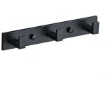 Patere porte manteau crochet salle de bain 3 crochets pat�re murale salle de bain espace aluminium mat ...