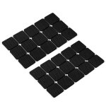 Patins carr�s noirs pour pieds de table, 2, 52, 5 cm, 30 pi�ces, pour canap�s, chaises de salle � manger ...