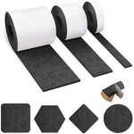 Patins en feutre auto - adh�sifs 3 rouleaux de patins en feutre feutre noir - protecteur de glissi�re ...