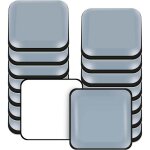 Patins de meubles, 16 pi�ces ptfe t�flon carr� auto - adh�sives coulisses de meubles adapt�s aux sols ...