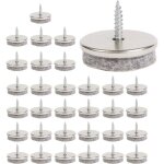 Patins meubles - 32 pack patin de chaise, 28mm diameter patin chaise. patin meuble ave feutres �pai de ...