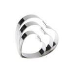 Lot de 5 decoupoirs coeur inox 18 / 0 - patisse