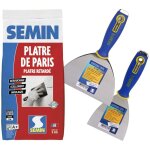 Pâtre de paris semin pour moulages, scellements et rebouchage - intérieur - sac de 5 kg, un couteau à ... Pâtre de paris semin pour moulages, scellements et rebouchage - intérieur - sac de 5 kg, un couteau à ...