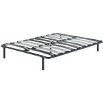 Sommier cadre  lattes 140x200 - 29 cm - 9 larges lattes de 12, 5 cm - metal epaisseur 1, 2 mm - solide ...