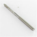 Patte � vis bois et m�taux inox a2 10x80 - 5 pi�ces
