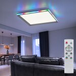 Paul neuhaus - plafonnier panneau effet arc - en - ciel dimmable lampe de salon plafonnier led led � ...