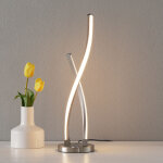 Paul neuhaus polina lampe de table led int�gr�e en acier, 1 led 13, 9 w, 3 000 k, intensit� variable