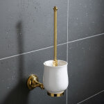 Paulgurkes brosse wc en or nostalgie r�tro antique accessoires de salle de bain
