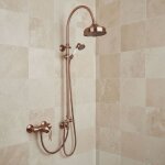 Paulgurkes syst�me de douche en cuivre retro set robinet de douche bronze rouge