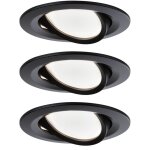 Paulmann - 94471 luminaire � led encastrable jeu de 3 led 18 w noir (mat)
