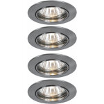 Paulmann - set de 4 lampes encastr�es spots fer alu eclairage rotatif 994. 47