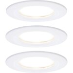 Paulmann - spot led encastrable pour salle de bains jeu de 3 18 w blanc mat x236292