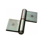 Paumelle de grille roulee lame double - bague laiton - 60x4 brut