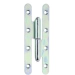 Paumelle universelle type paris 140 x 55 mm ? acier galvanis bleu ? utilisable  gauche ou  droite ...