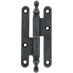 Paumelle � vase rustique 140x60mm gauche acier noir - bros - 16arg146b