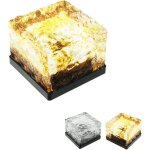 Pav lumineux solaires led verre grav. lumire solaire de jardin tanche ip65 pour jardin, terrasse, ...