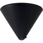 Pavillon cache - fils plastique noir conique, diam. 125mm, vis de blocage intgr tibelec