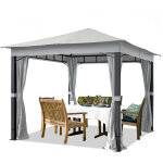 Carpasol - pavillon de jardin 3x3 m alu premium env. 220g / m bche impermable tonnelle 4 cts tente ...