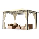 Carpasol - pavillon de jardin 3x4 m tonnelle premium imperméable tente de jardin 4 côtés bâche de toit ... Carpasol - pavillon de jardin 3x4 m tonnelle premium imperméable tente de jardin 4 côtés bâche de toit ...