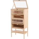 Pawhut - cage pour hamsters souris petits rongeurs multi - niveaux 5 �tages 10 plateformes bois de pin ...