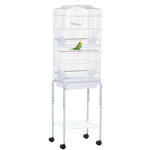 Cage à oiseaux sur pied volière oiseaux sur roulettes avec toit ouvrant 3 perchoirs étagère inférieure ... Cage à oiseaux sur pied volière oiseaux sur roulettes avec toit ouvrant 3 perchoirs étagère inférieure ...
