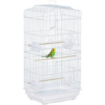 Cage à oiseaux volière avec mangeoires perchoirs plateau amovible 2 portes dim. 46, 5l x 35, 5l x 92h ... Cage à oiseaux volière avec mangeoires perchoirs plateau amovible 2 portes dim. 46, 5l x 35, 5l x 92h ...