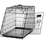 Pawhut - cage de transport pour chien taille l dim. 76l x 48l x 55h cm métal noir Pawhut - cage de transport pour chien taille l dim. 76l x 48l x 55h cm métal noir