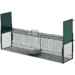 Pawhut - piège de capture pour petits animaux type lapin rat - 2 entrées + poignée - dim. 100l x 25l ... Pawhut - piège de capture pour petits animaux type lapin rat - 2 entrées + poignée - dim. 100l x 25l ...