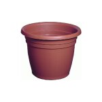 Ics - pcs 12 vase rond pour fleurs de jardin en polypropyla ne sans soucoupe diam cm 23