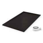 Pdd - receveur de douche extra plat premium pro noir ral 9005 70x130