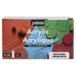 Pebeo - peintures d�coratives - acrylique multisurfaces - set 24 flacons 59ml mat couleurs assorties ...