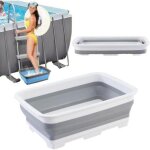 Pediluve piscine, bassine pied, bassine pour bain de pieds pliable antid�rapant, accessoires pour piscine, ...